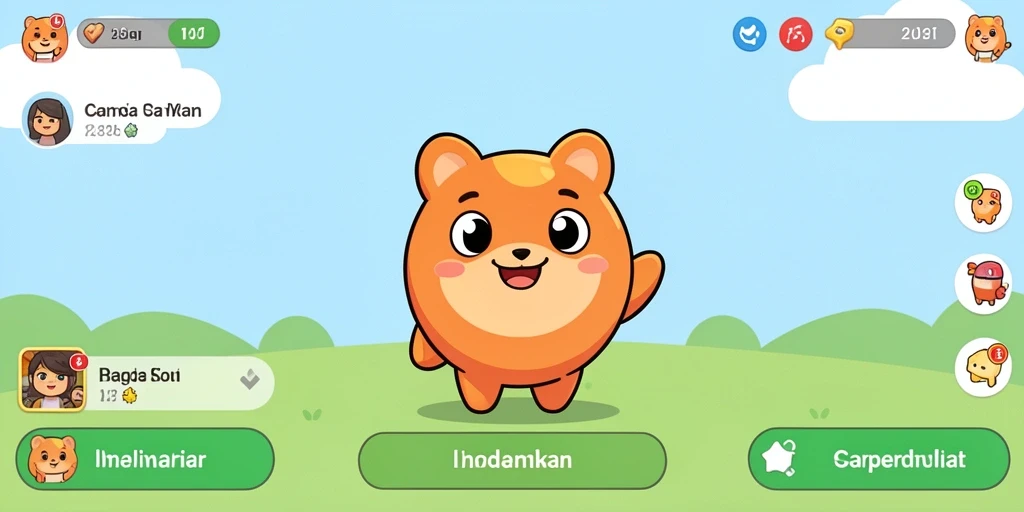 Screenshot menampilkan grafis yang memukau dan karakter menarik.