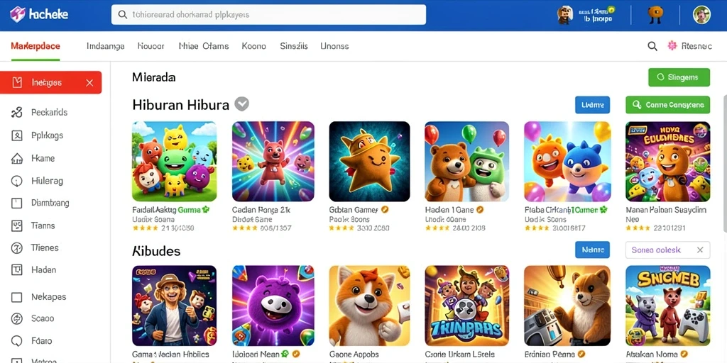 Screenshot menunjukkan tampilan awal IDRGAME yang menarik.
