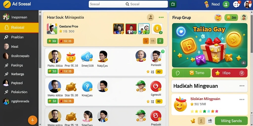 Screenshot menunjukkan karakter yang dapat dikustomisasi.