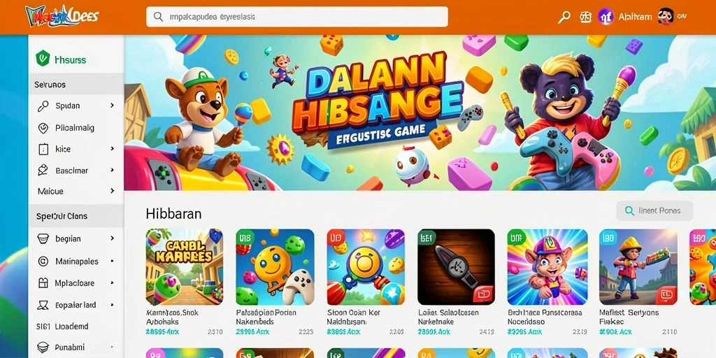 Tampilan menu utama VT38 yang menarik perhatian.