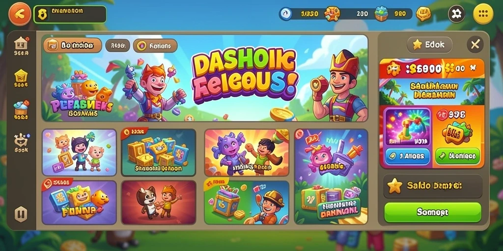 Tampilan menu utama yang menarik dan mudah dinavigasi.